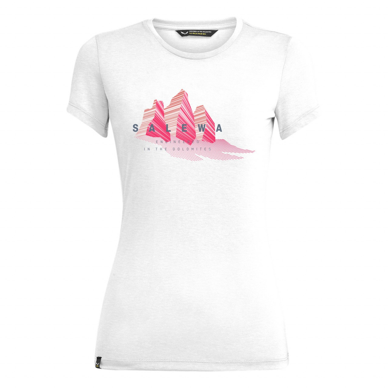 T-Shirts Salewa Lines Graphic Dry Mulher Branco 645RVXYUB